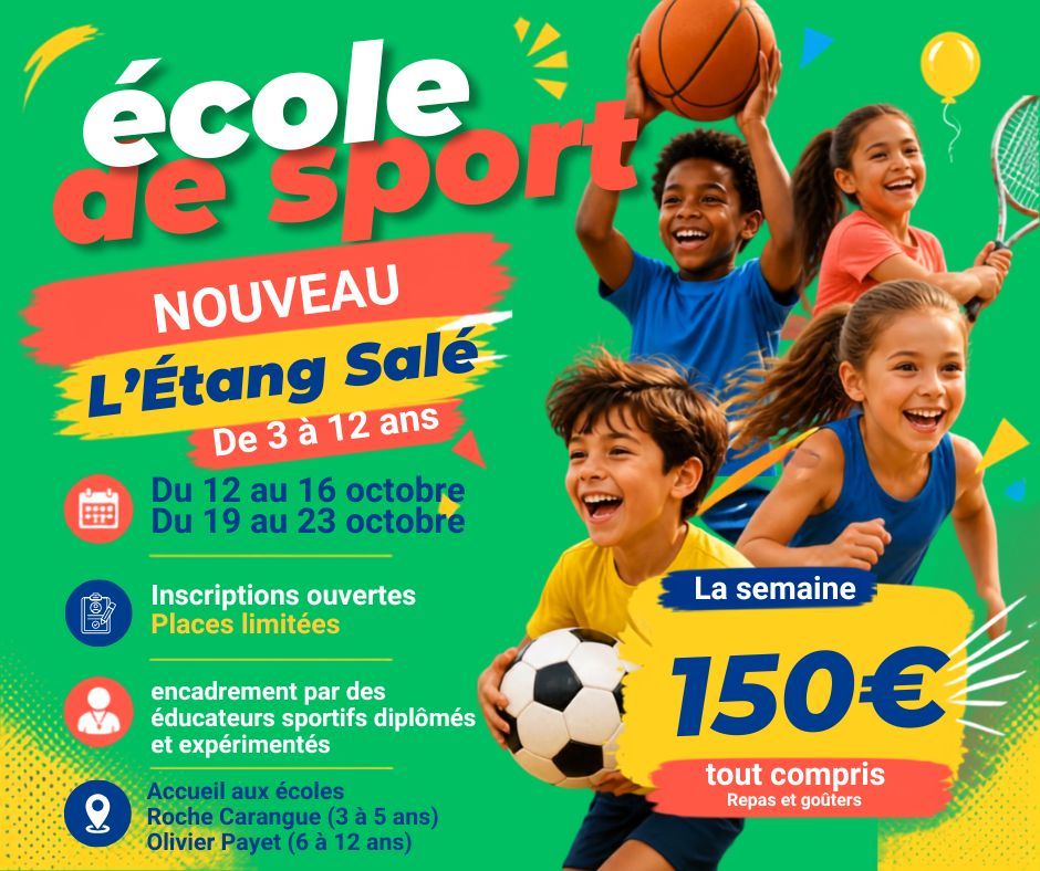 École de Sport pendant les Vacances pour les Enfants à l'Etang Salé, la Réunion